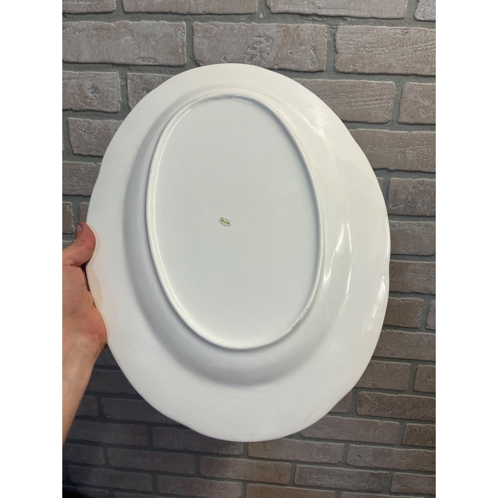Vintage Turkey Thanksgiving Platter Transferware Made In Japan