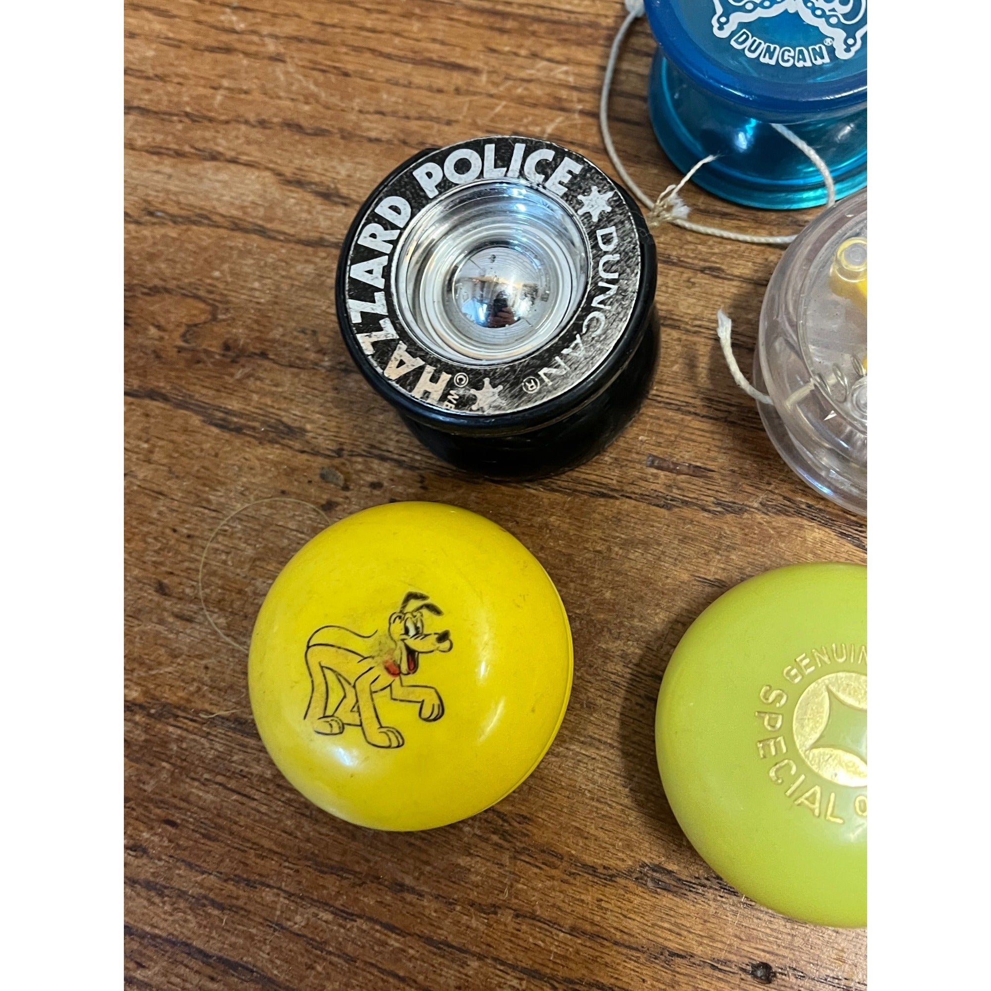 Vintage 1980s-90s YoYos Pluto Disney Duncan Butterfly & Hazard Police Yo-Yo YoYo