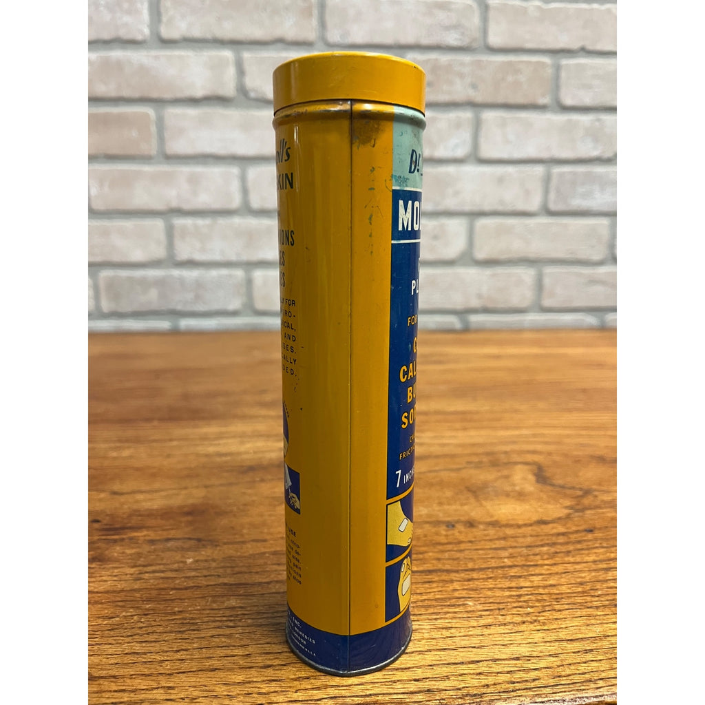 Antique 1950s Dr Scholl's Moleskin Foot Plaster Tin Litho Medicine Can Vintage