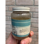 Vintage Kent Drug Co. Catnip Leaves Empty Glass Jar Apothecary