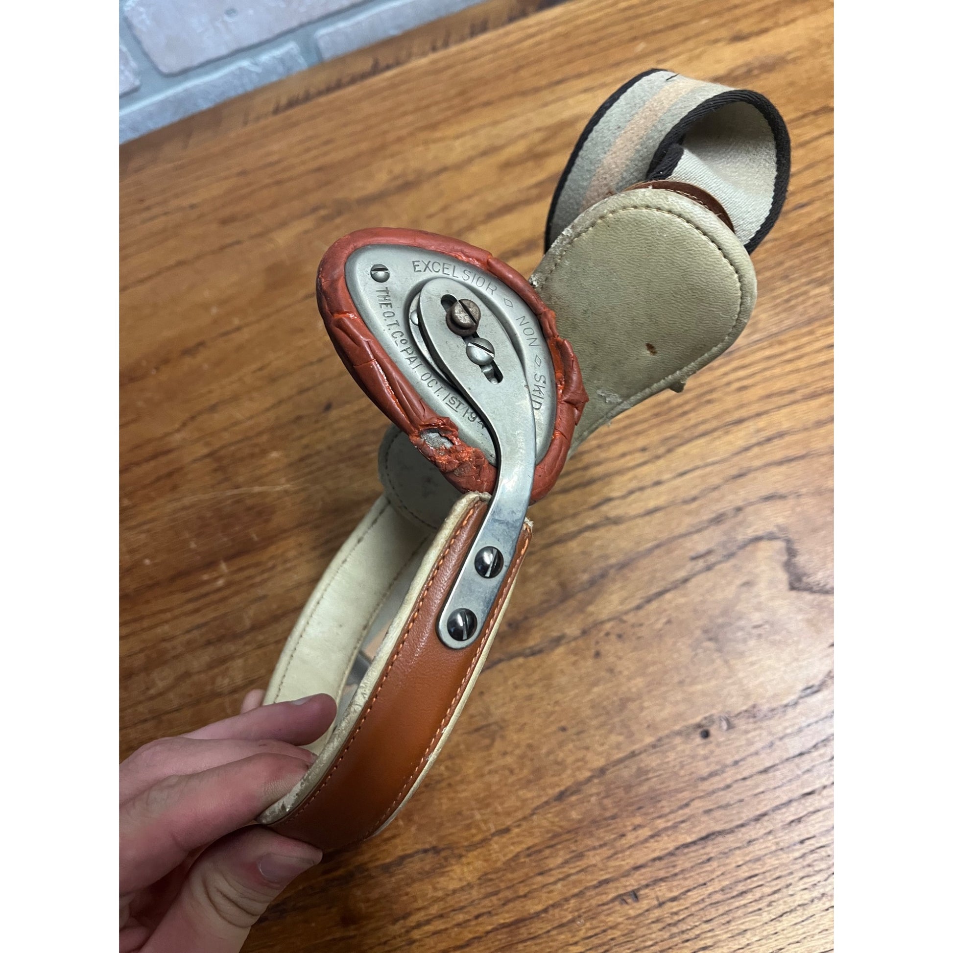 Antique Vintage Hernia Belt Medical Device Oddity Leather Ohio Truss Co. 1900s