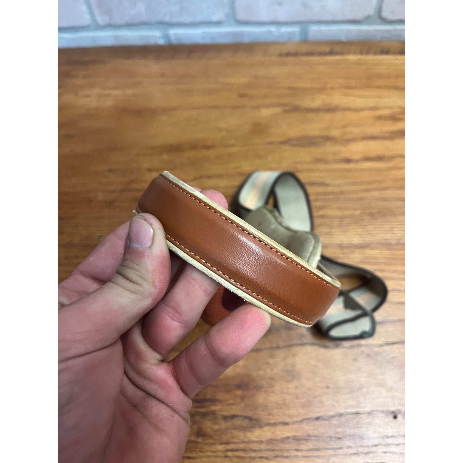 Antique Vintage Hernia Belt Medical Device Oddity Leather Ohio Truss Co. 1900s