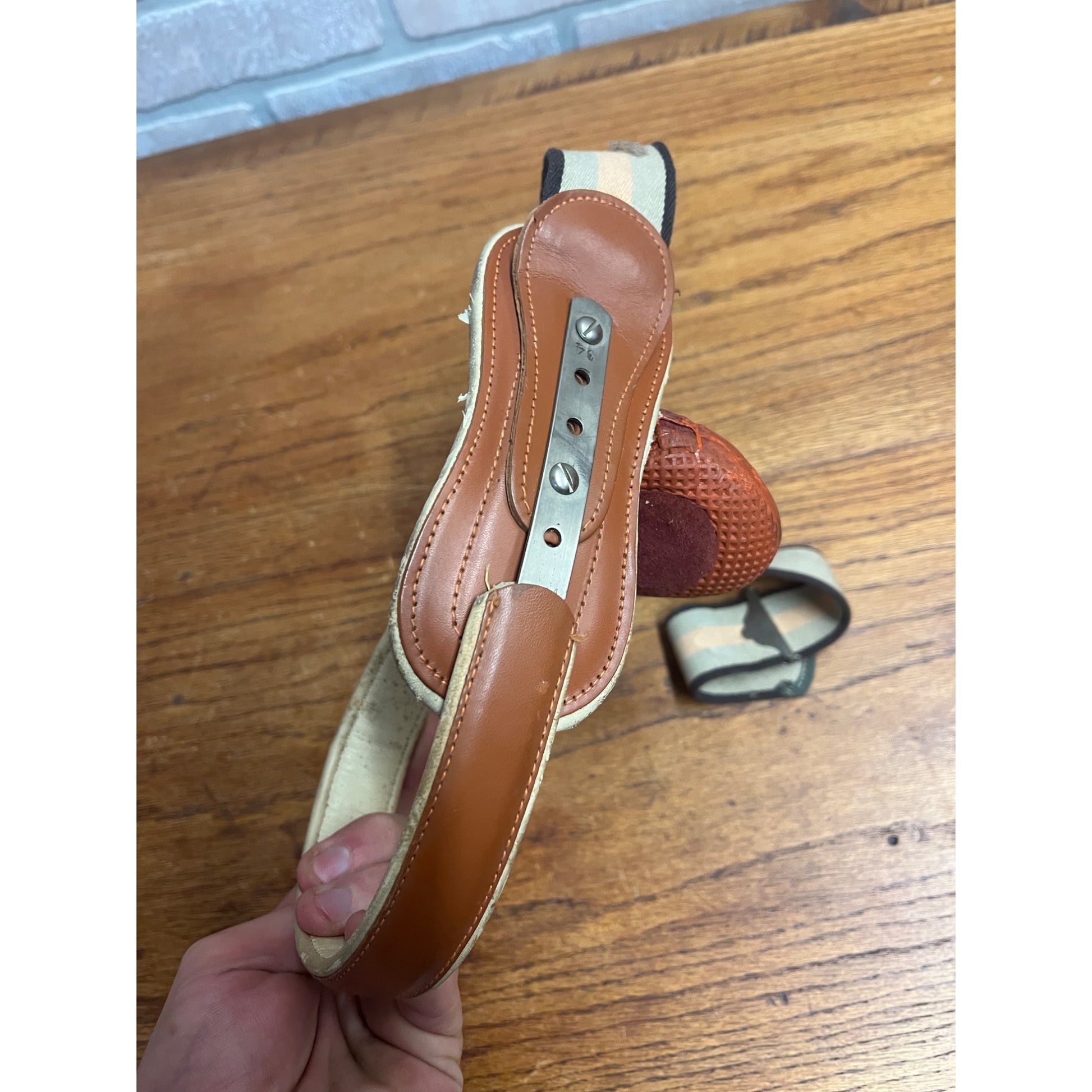 Antique Vintage Hernia Belt Medical Device Oddity Leather Ohio Truss Co. 1900s