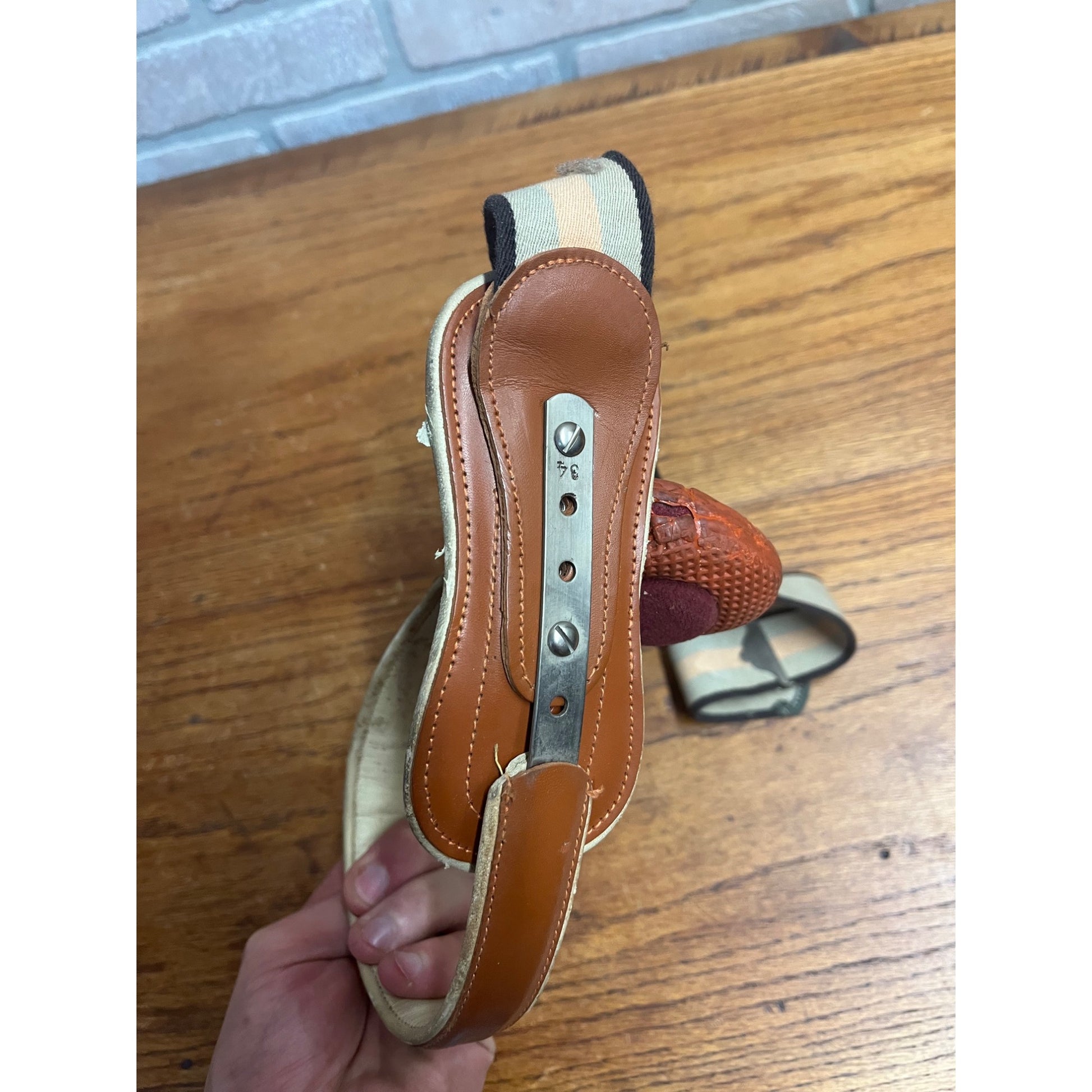 Antique Vintage Hernia Belt Medical Device Oddity Leather Ohio Truss Co. 1900s