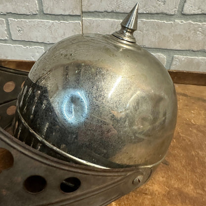 Early German Childs Reproduction Knights Helmet W/ Shield