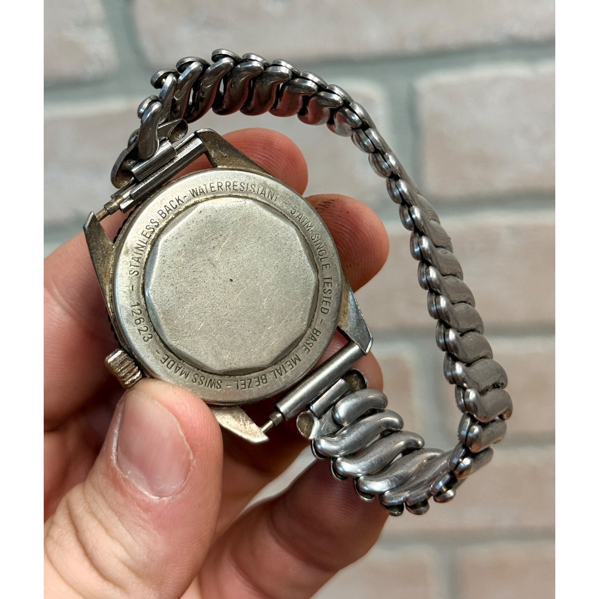 Vintage 1970s Chateau Calendar World Time Race Dive Watch 5 Atm Diver Day Date