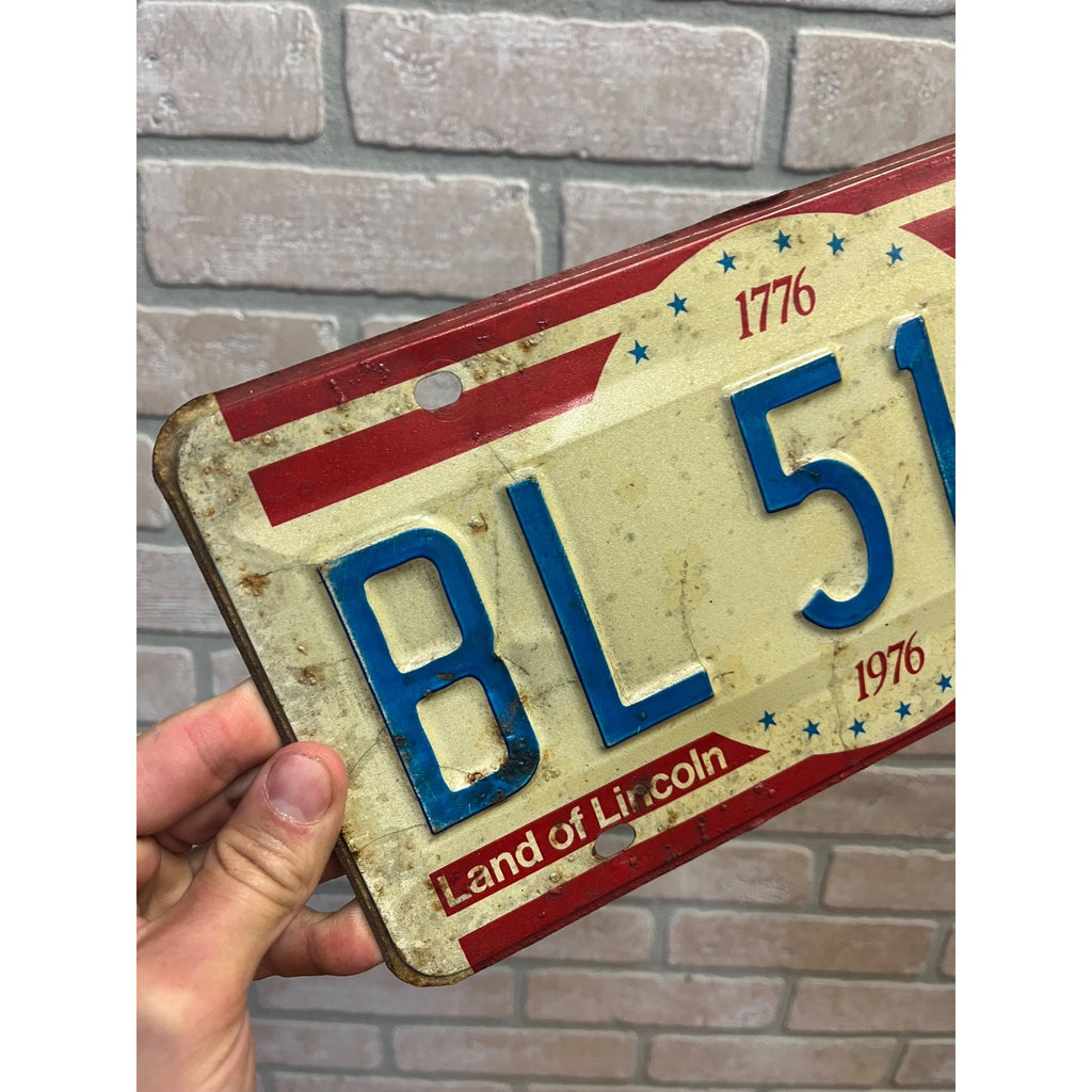 Vintage 1976 1776 Illinois License Plate Bicentennial BL 5151