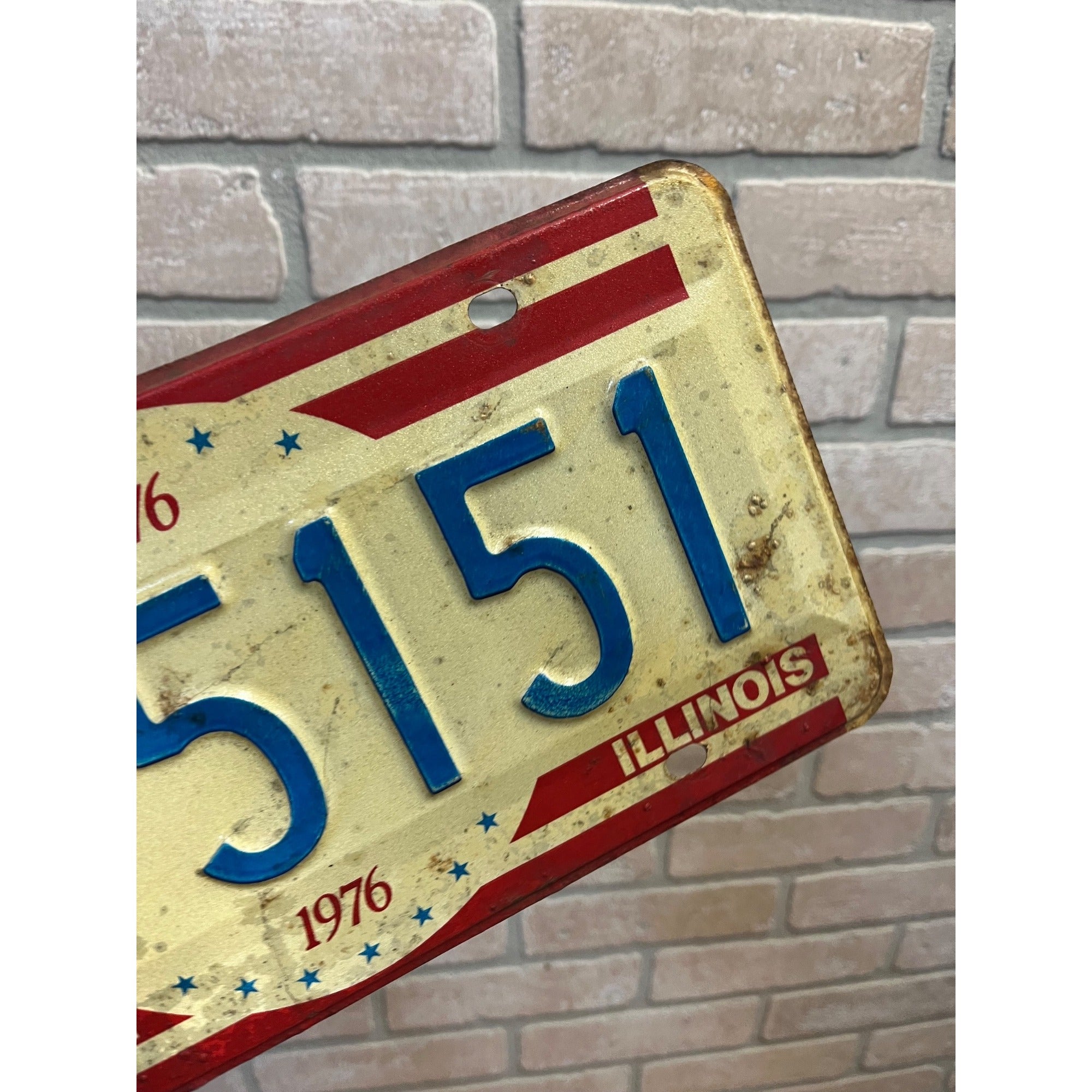 Vintage 1976 1776 Illinois License Plate Bicentennial BL 5151