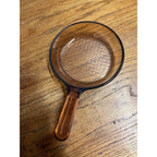 Corning Ware Vision 7 Inch Waffle Bottom Frying Pan Skillet Amber Glass FRANCE