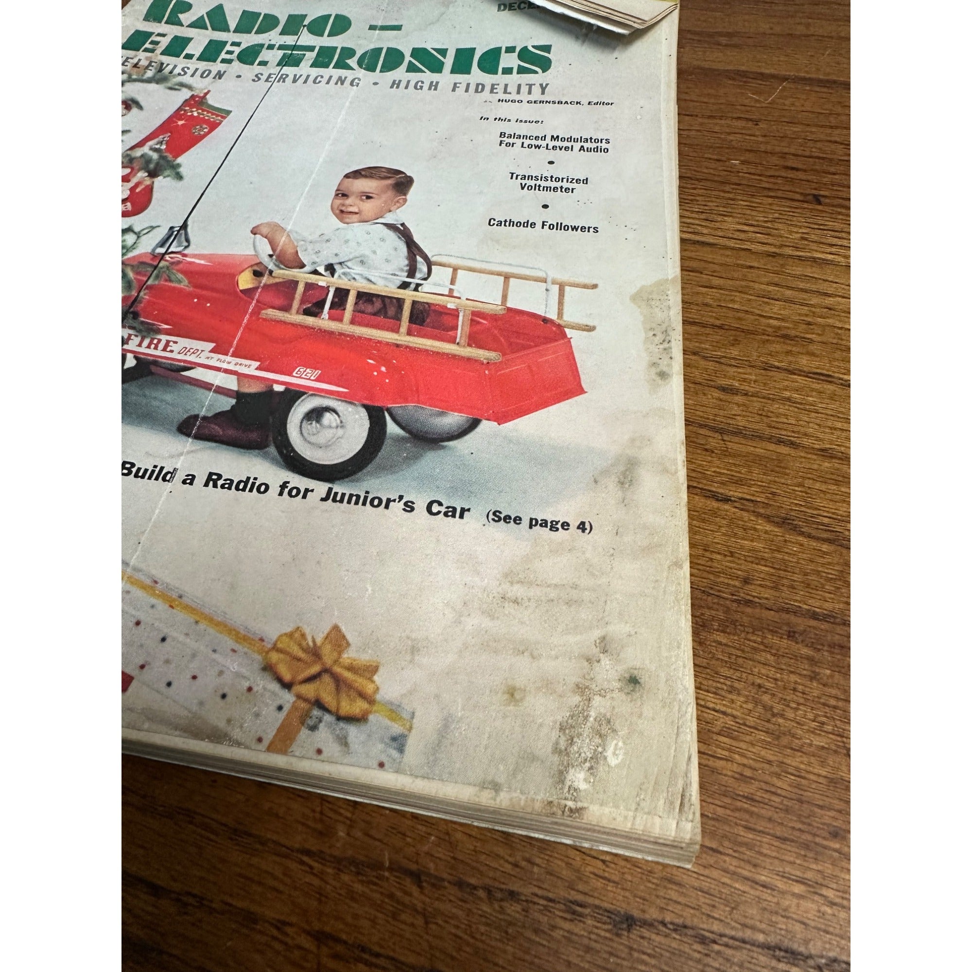 Vintage Radio Electronics Magazine December 1954 Christmas Cover TV High Fidelity