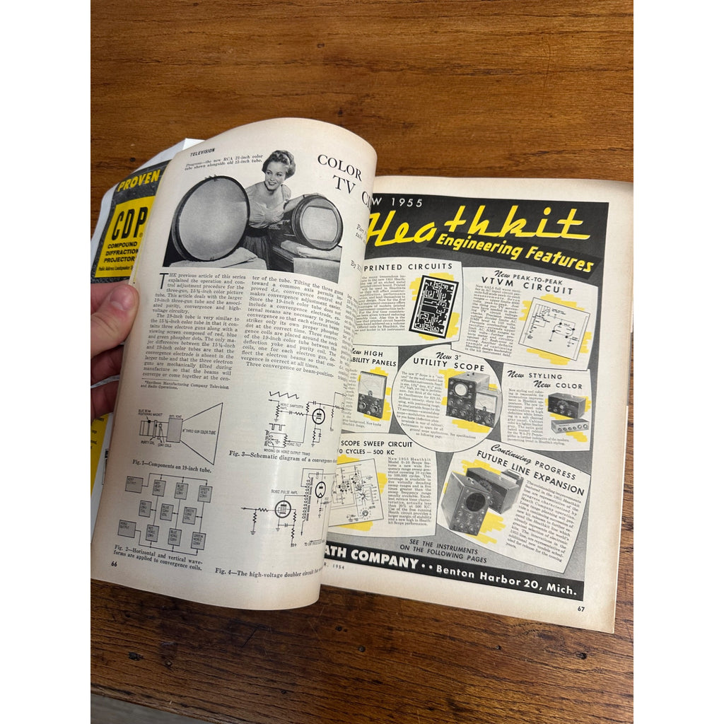 Vintage Radio Electronics Magazine December 1954 Christmas Cover TV High Fidelity