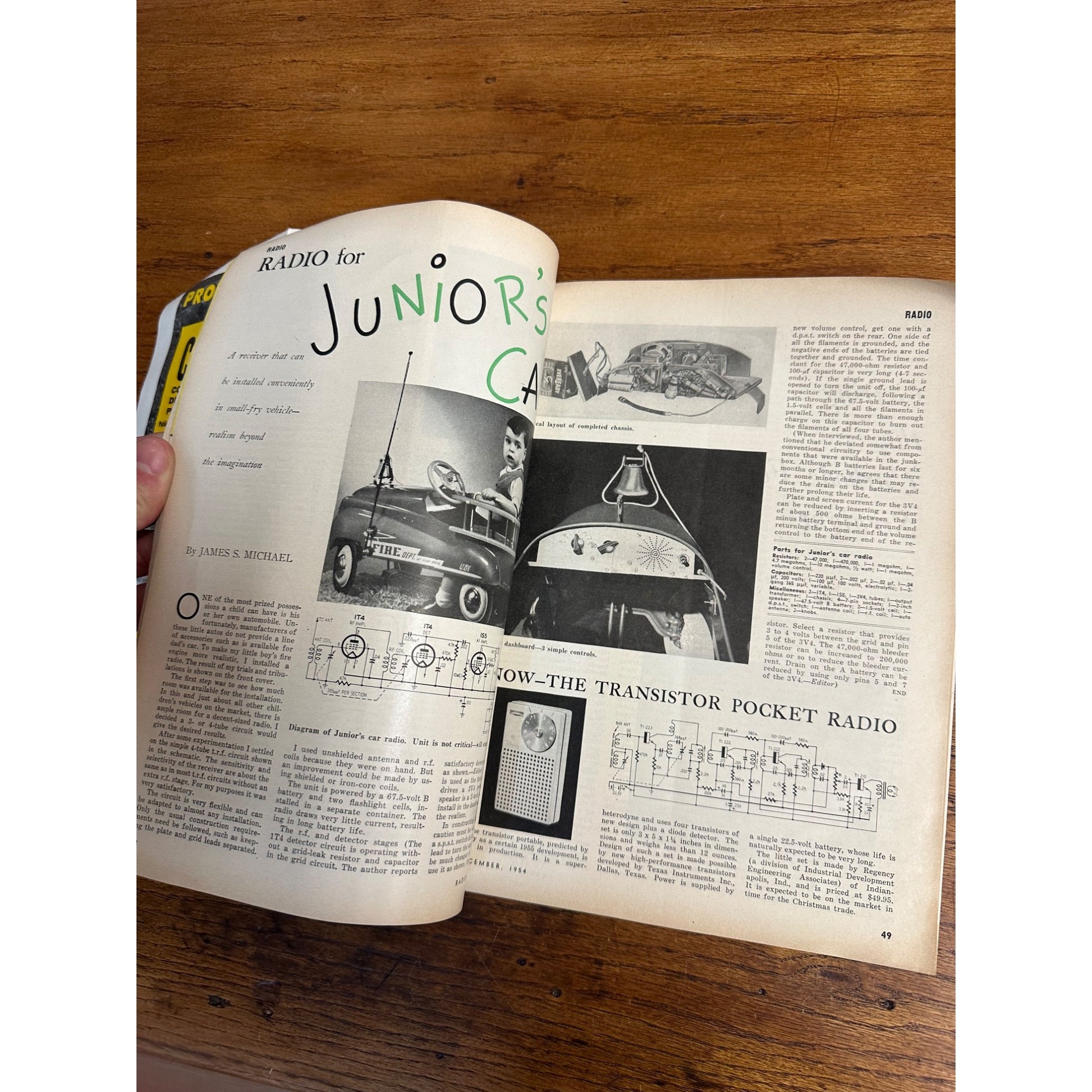 Vintage Radio Electronics Magazine December 1954 Christmas Cover TV High Fidelity
