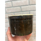 Vintage Ashley Dairy Co. 1lb Stoneware Butter Crock Albany Brown Battle Creek MI