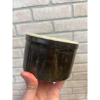 Vintage Ashley Dairy Co. 1lb Stoneware Butter Crock Albany Brown Battle Creek MI