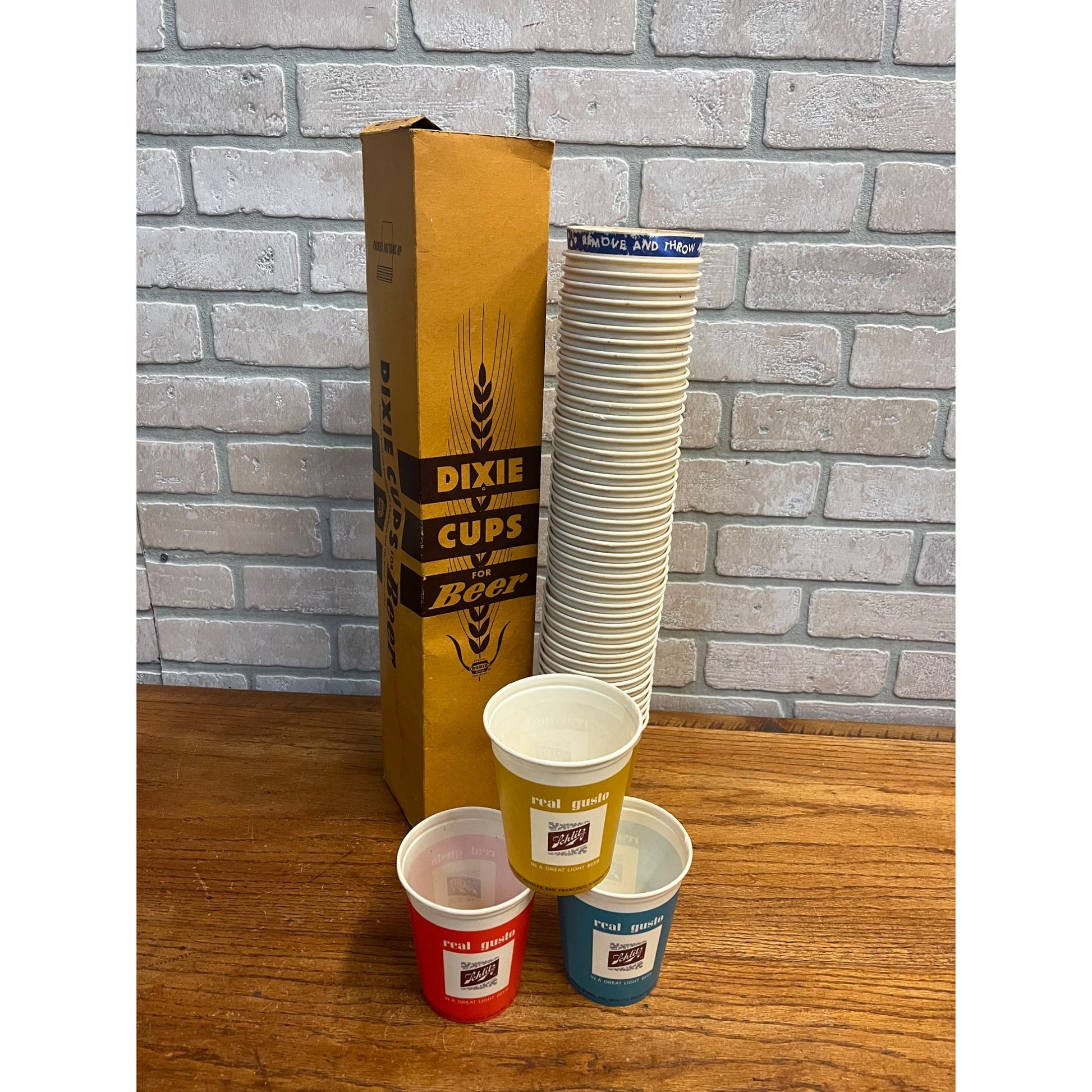 Vintage Jos. Schlitz Beer 1960s Wax 16oz Beer Cups NOS Cups Lot (47)