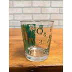 Libbey Apothecary Pharmacy Rx Gold Trim Rocks Glass Green (1) Single