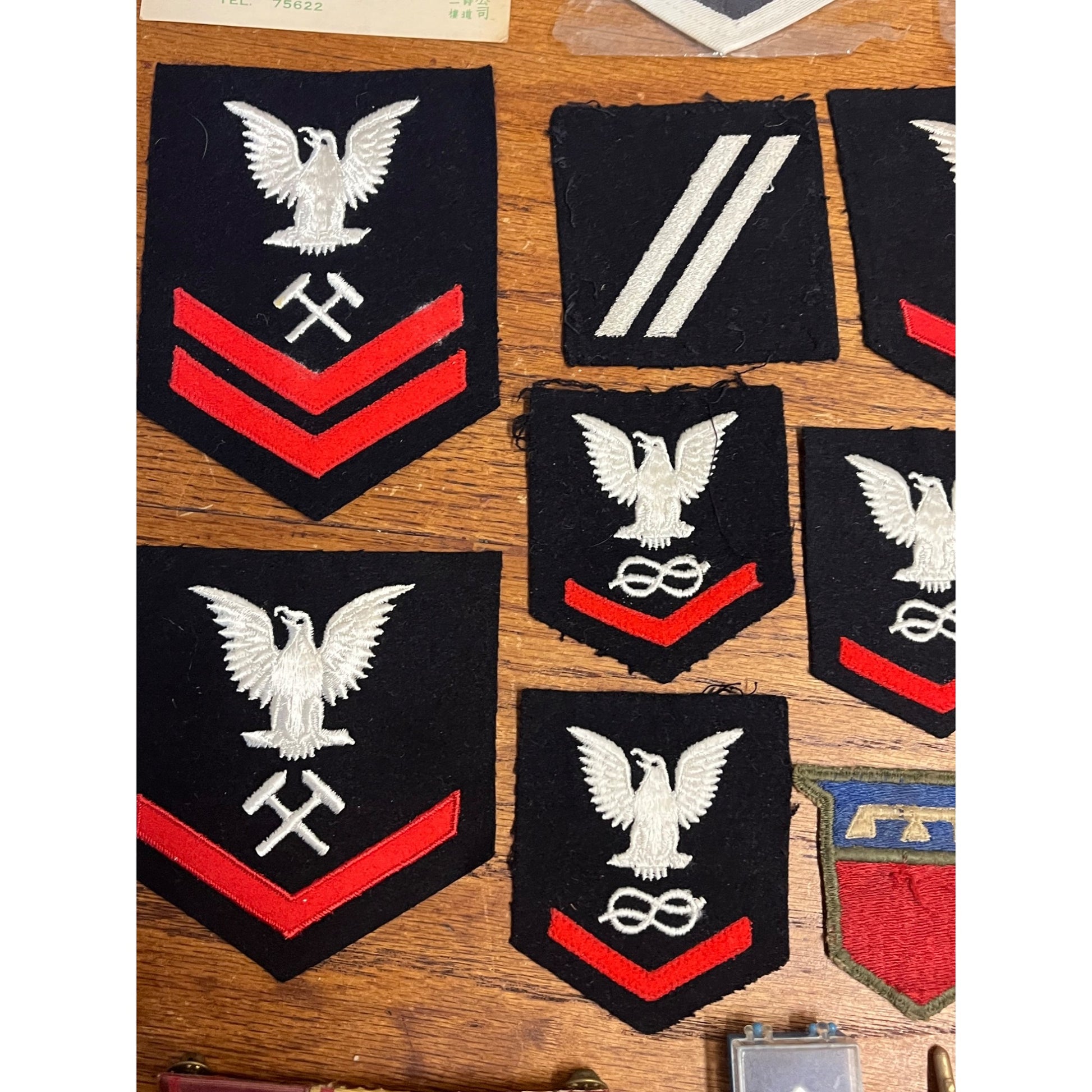 Vintage US Navy Veteran Estate Lot Medals, Patches, Pins ++ WWII 1950s