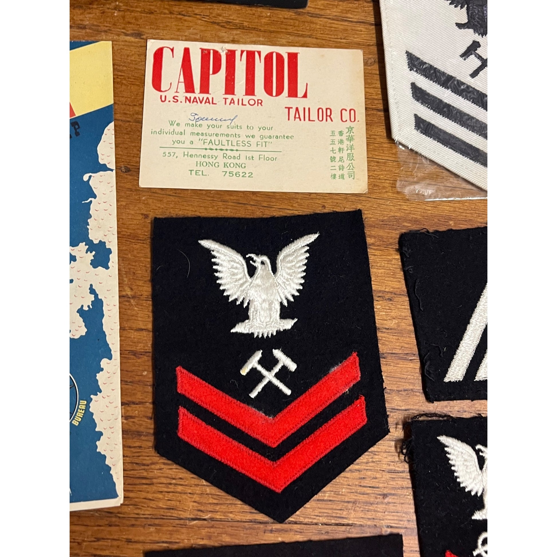 Vintage US Navy Veteran Estate Lot Medals, Patches, Pins ++ WWII 1950s