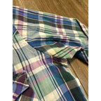 Vintage Wrangler Western Mens L Long Sleeve Shirt Blue Purple Pearl Snaps