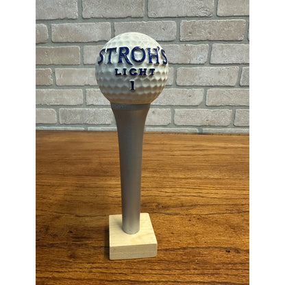 Vintage Stroh's Light Golf Ball On Tee Beer Tap Handle 8.5" Tapper Bar