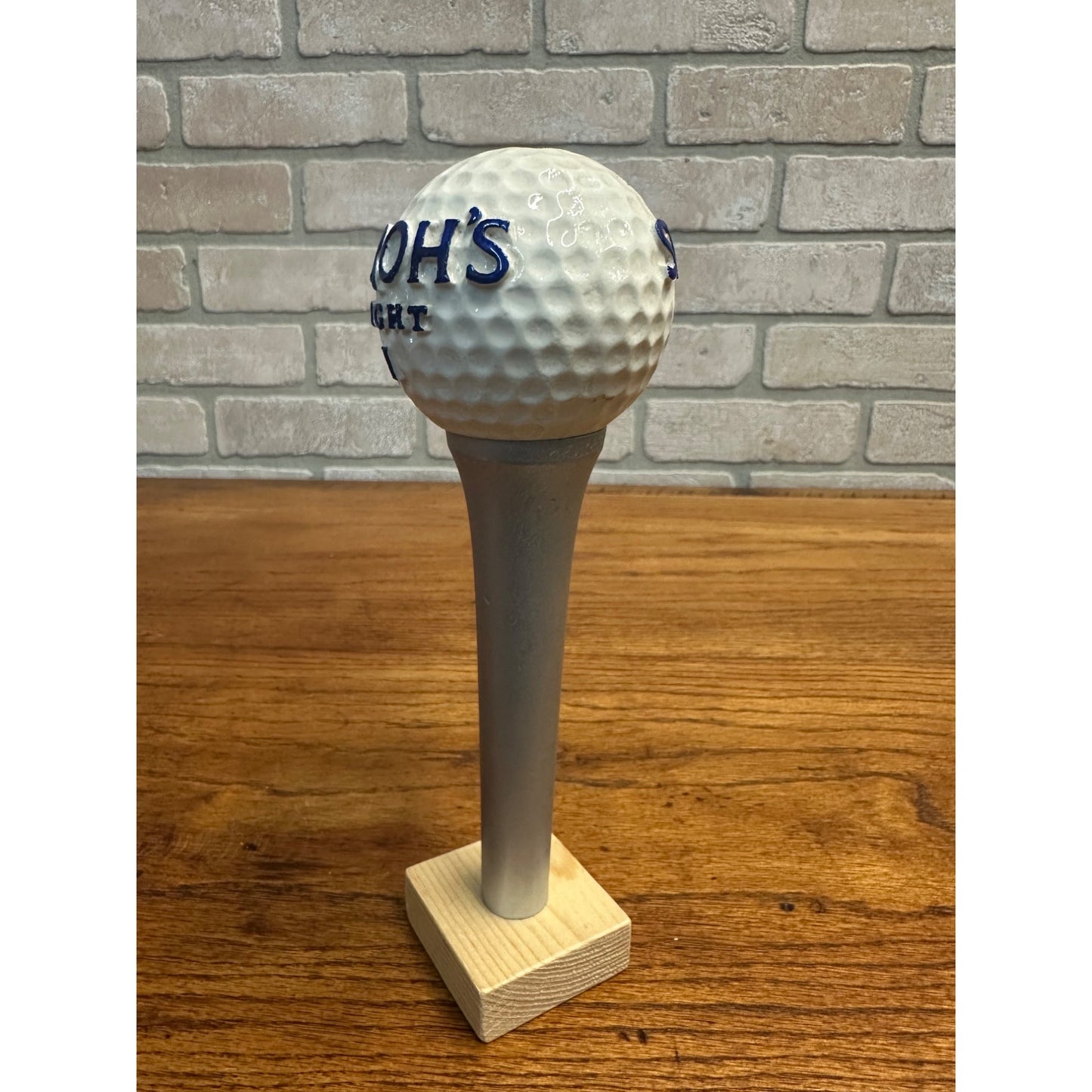 Vintage Stroh's Light Golf Ball On Tee Beer Tap Handle 8.5" Tapper Bar