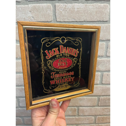 Vintage Jack Daniel's Tennessee Whiskey Bar Mirror Sign Small 6.75" x 6.75"