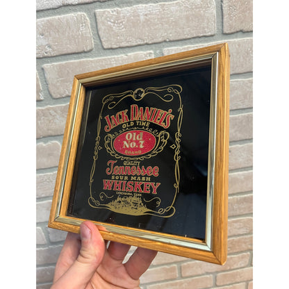 Vintage Jack Daniel's Tennessee Whiskey Bar Mirror Sign Small 6.75" x 6.75"