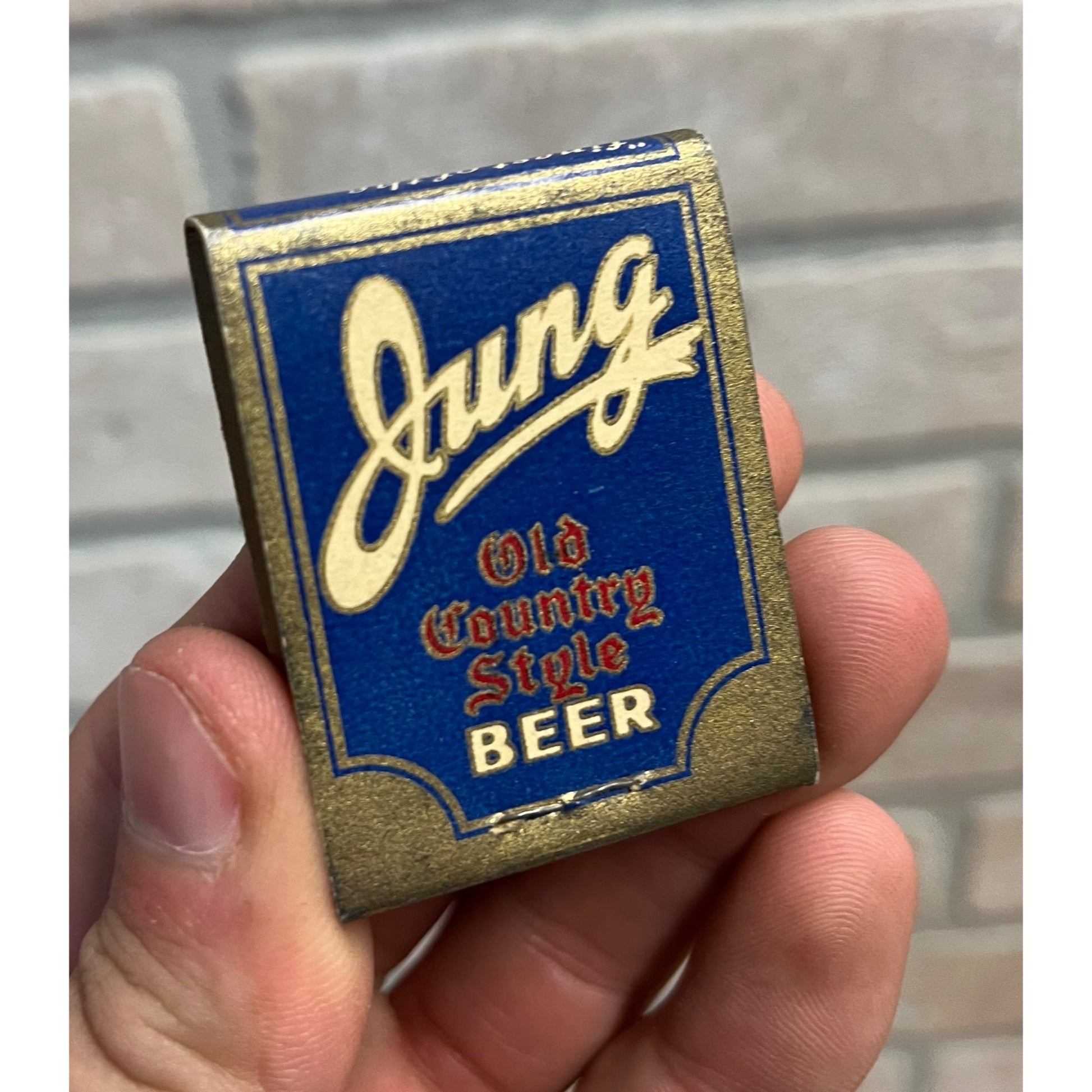 Vintage 1930s Jung Old Country Beer Brewery Random Lake Wisconsin Full Matchbook