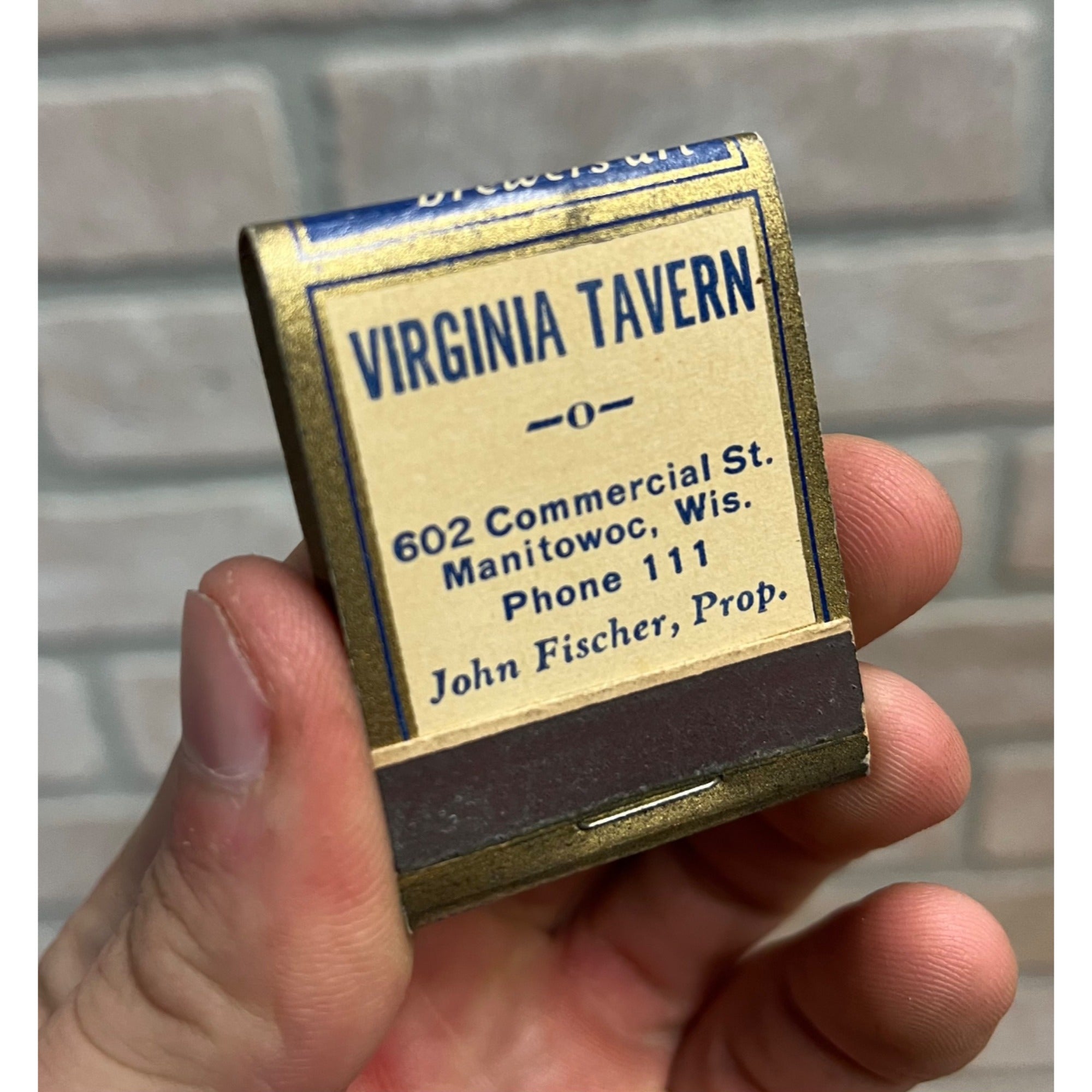 Vintage 1930s Jung Old Country Beer Brewery Random Lake Wisconsin Full Matchbook