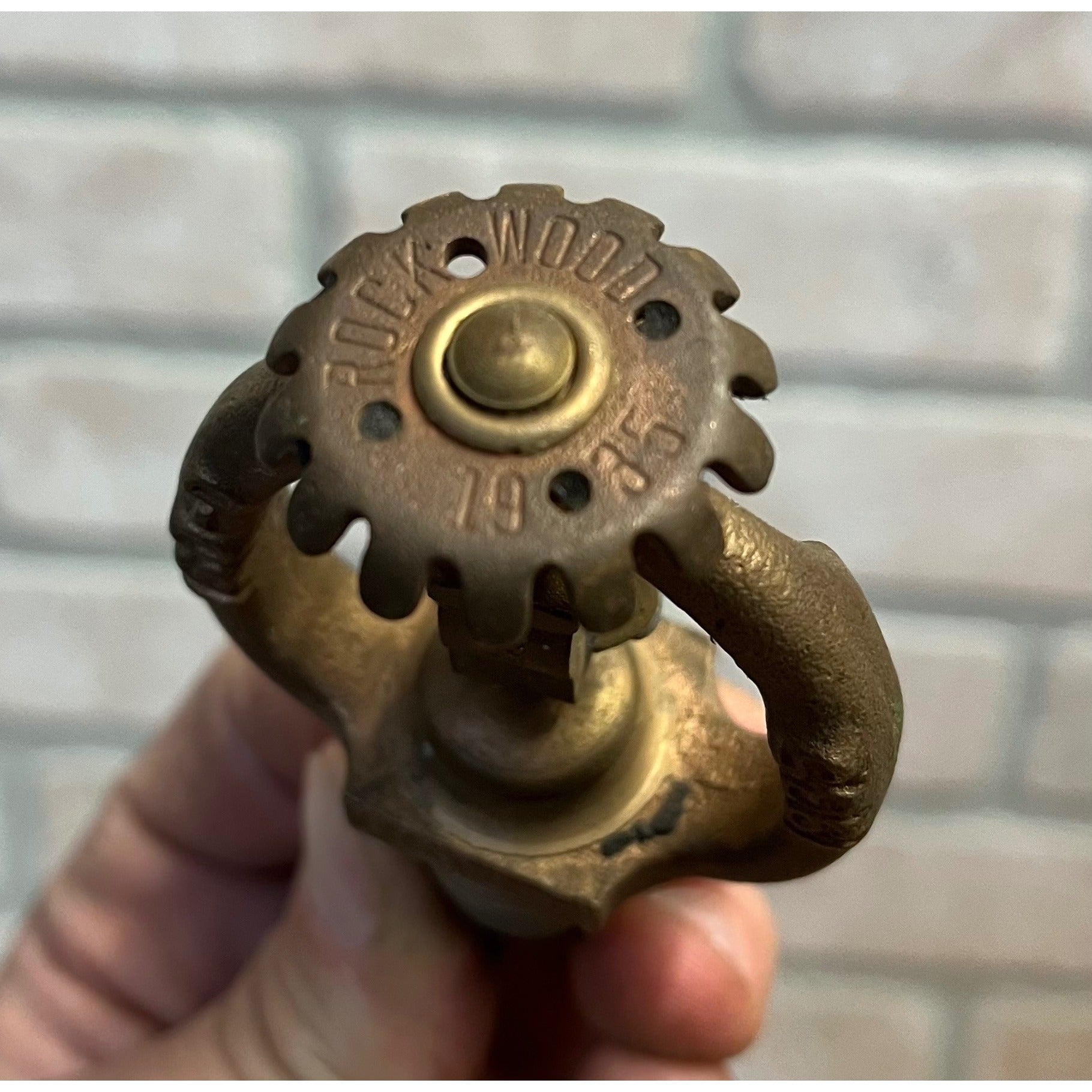 Vintage 1935 Rockwood Brass Fire Sprinkler Head 160 Degree 160-D