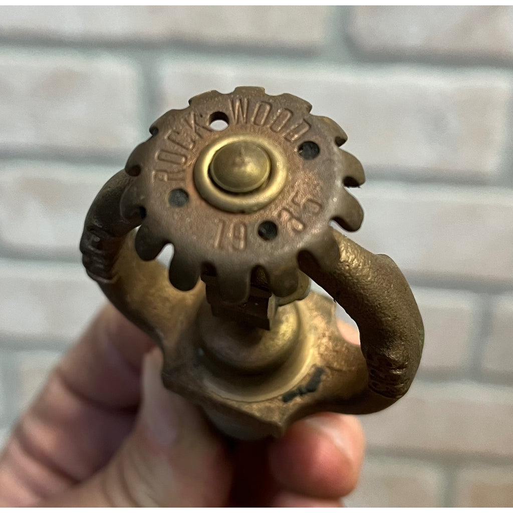 Vintage 1935 Rockwood Brass Fire Sprinkler Head 160 Degree 160-D