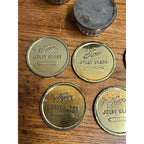 Vintage Ribbed Kerr Atlas Ball Jelly Glass Jars Lot Original Tin Metal Lids