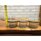 Vintage Ribbed Kerr Atlas Ball Jelly Glass Jars Lot Original Tin Metal Lids