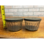 Vintage Ribbed Kerr Atlas Ball Jelly Glass Jars Lot Original Tin Metal Lids