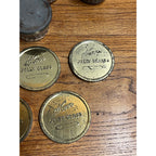 Vintage Ribbed Kerr Atlas Ball Jelly Glass Jars Lot Original Tin Metal Lids