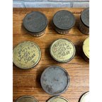 Vintage Ribbed Kerr Atlas Ball Jelly Glass Jars Lot Original Tin Metal Lids