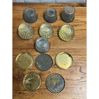 Vintage Ribbed Kerr Atlas Ball Jelly Glass Jars Lot Original Tin Metal Lids