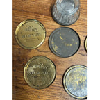 Vintage Ribbed Kerr Atlas Ball Jelly Glass Jars Lot Original Tin Metal Lids