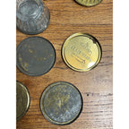 Vintage Ribbed Kerr Atlas Ball Jelly Glass Jars Lot Original Tin Metal Lids