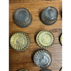 Vintage Ribbed Kerr Atlas Ball Jelly Glass Jars Lot Original Tin Metal Lids