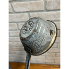 Vintage Antique Graniteware Enamel Ladle w/ Drain Holes 13" Enamelware Primitive