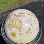 Large 16" Globe W/ Metal Stand Cast Iron Unique World Classic Replogle