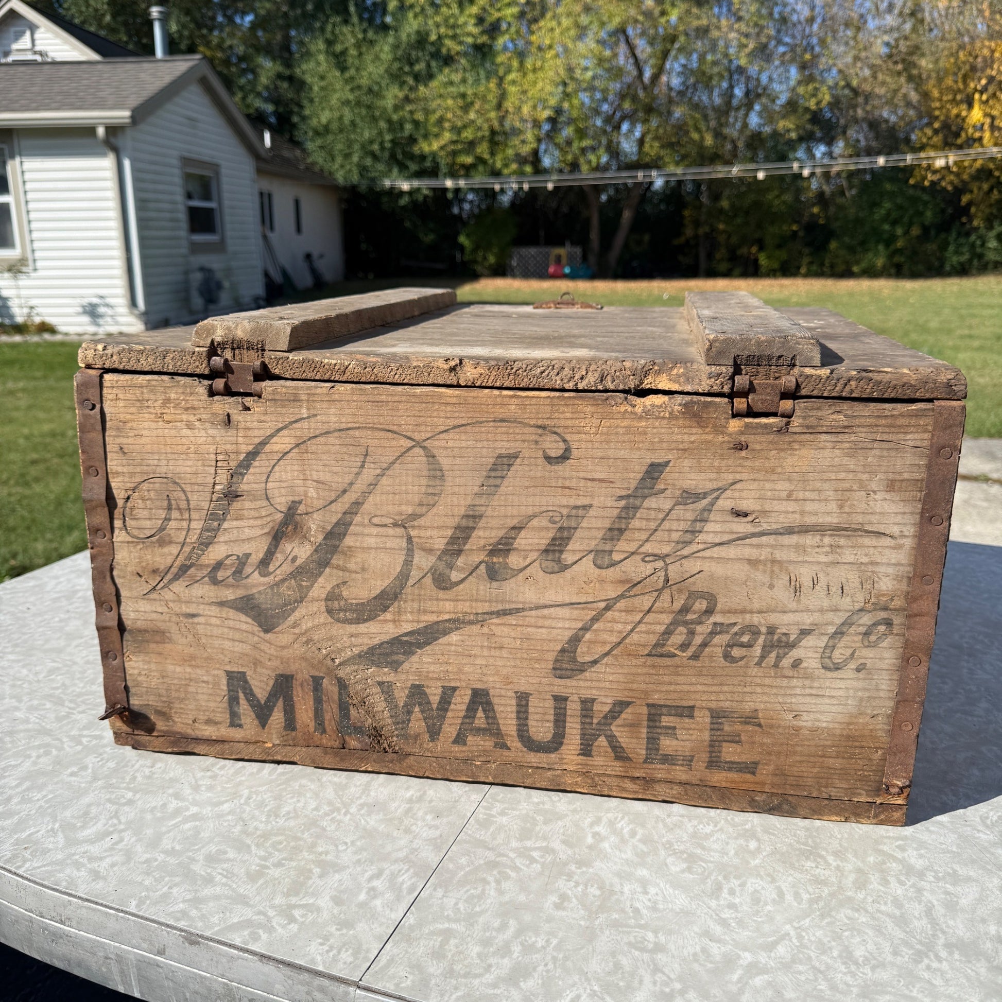 Pre-Prohibition Val Blatz Beer Brewery Wis Crate 3 Dozen Oversized Milwaukee