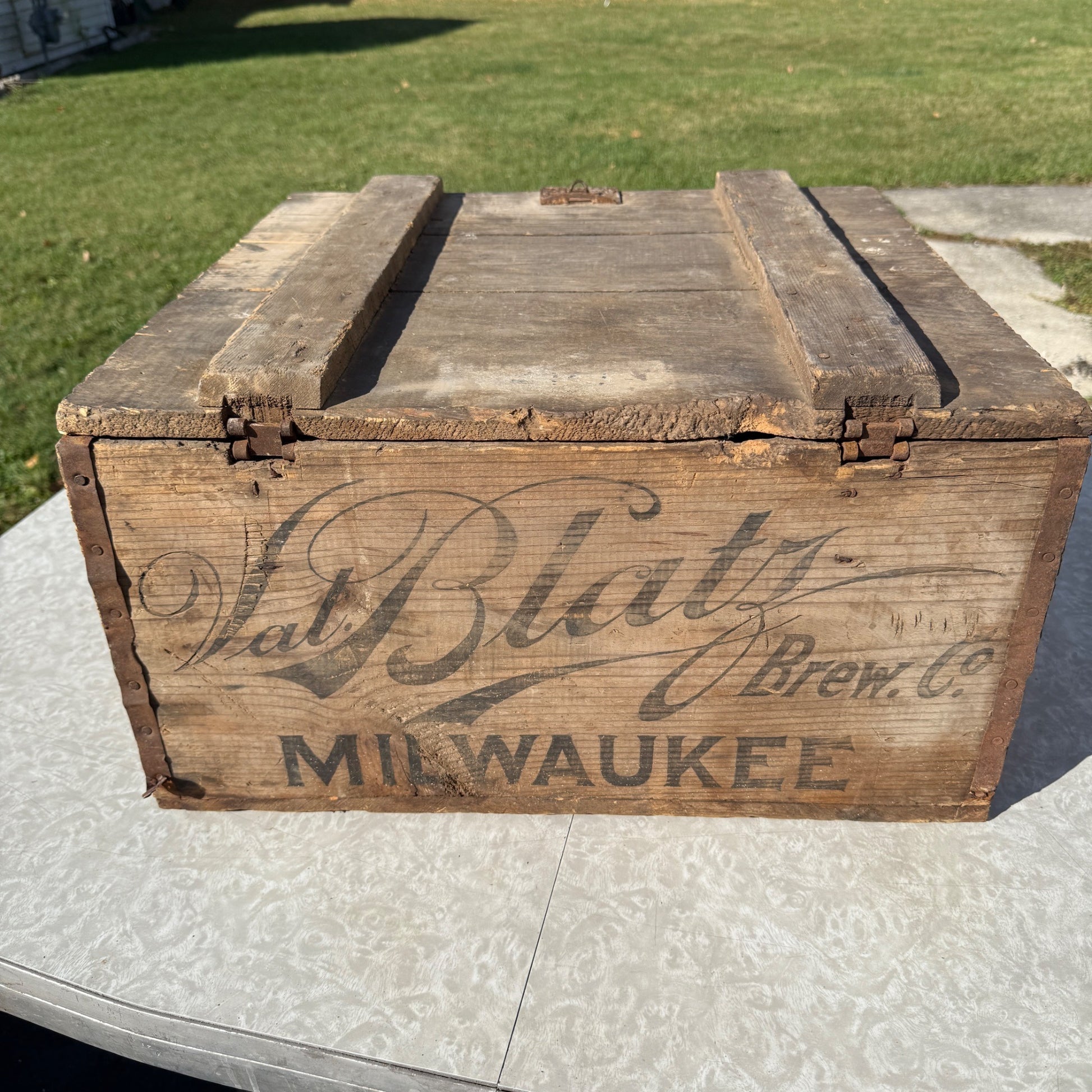 Pre-Prohibition Val Blatz Beer Brewery Wis Crate 3 Dozen Oversized Milwaukee