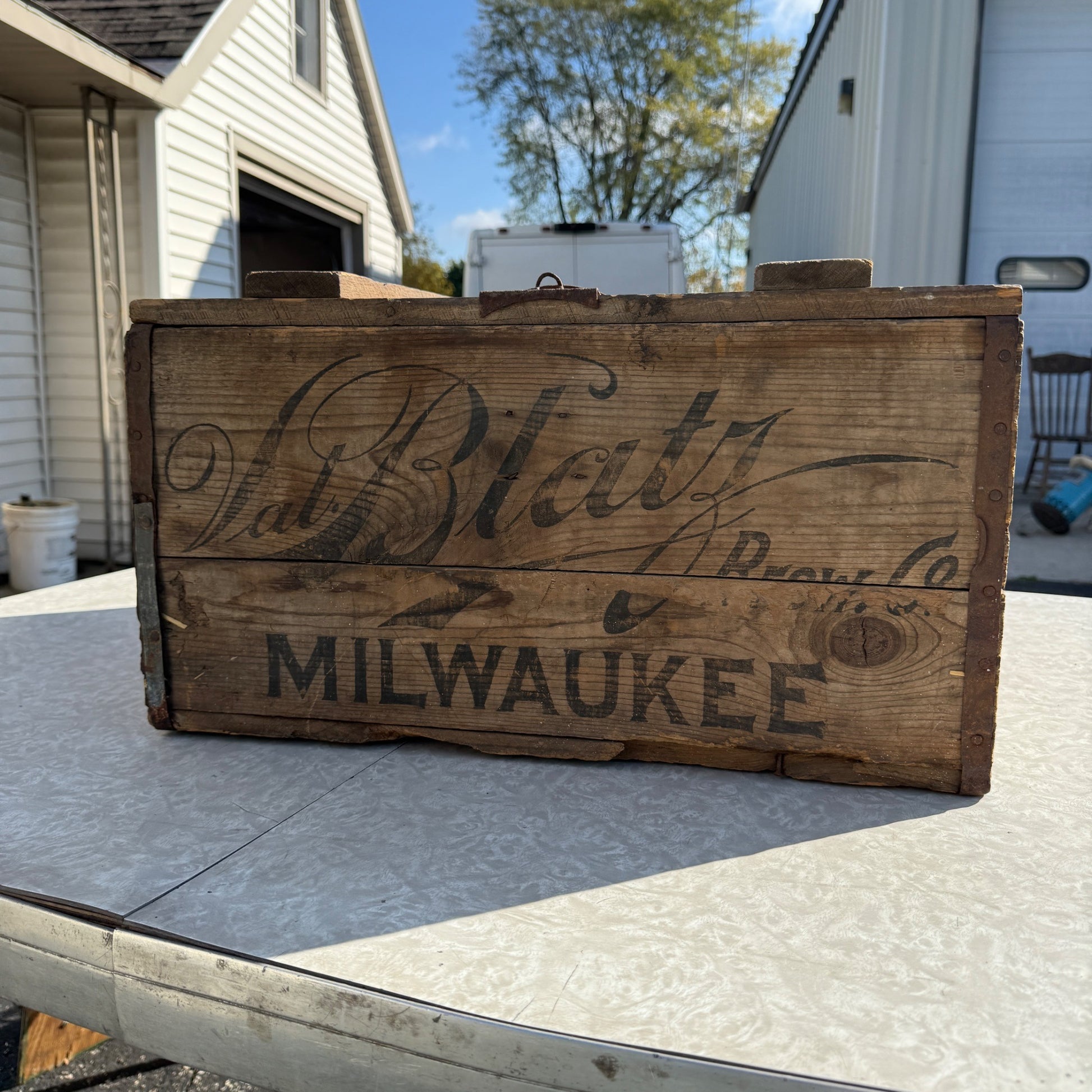 Pre-Prohibition Val Blatz Beer Brewery Wis Crate 3 Dozen Oversized Milwaukee