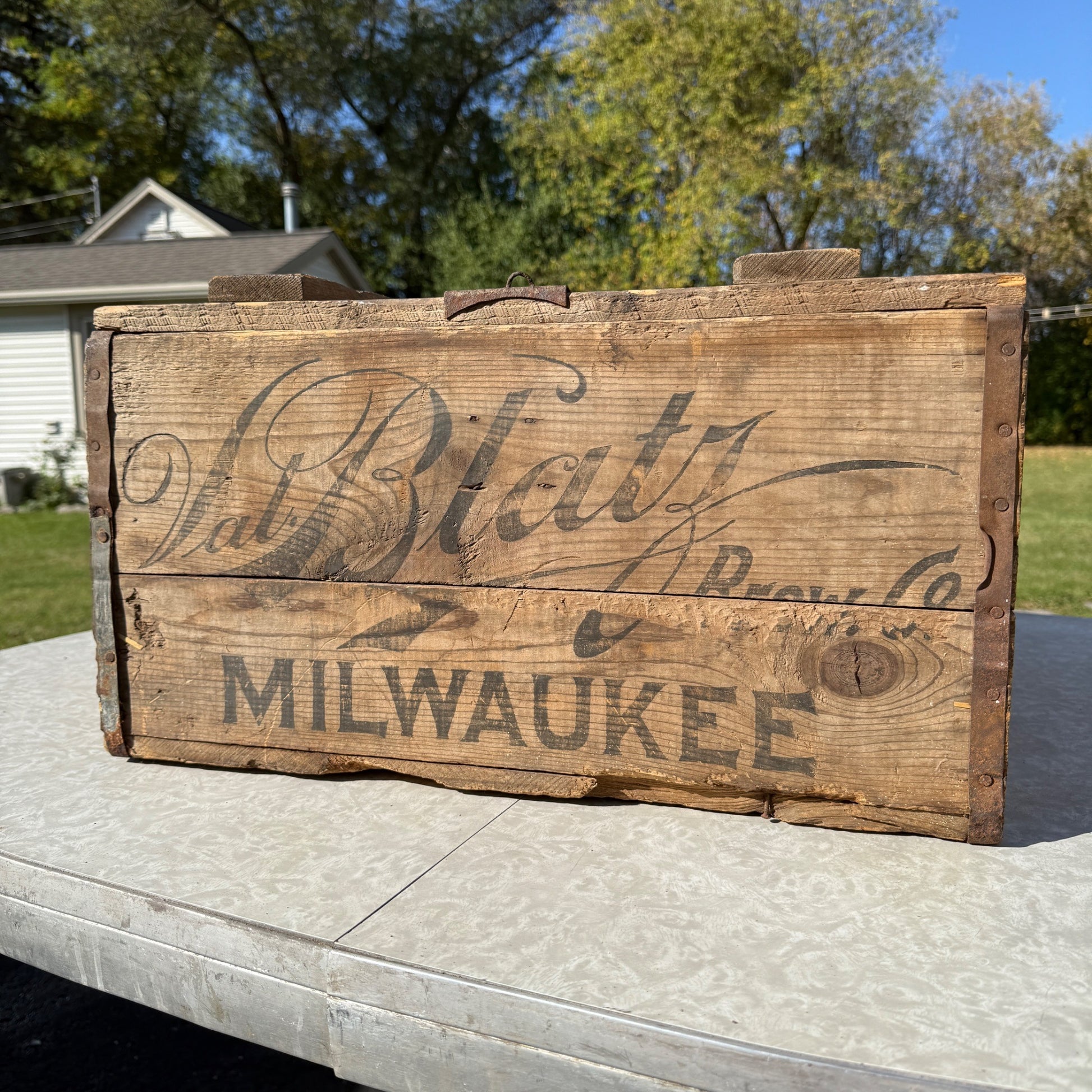 Pre-Prohibition Val Blatz Beer Brewery Wis Crate 3 Dozen Oversized Milwaukee