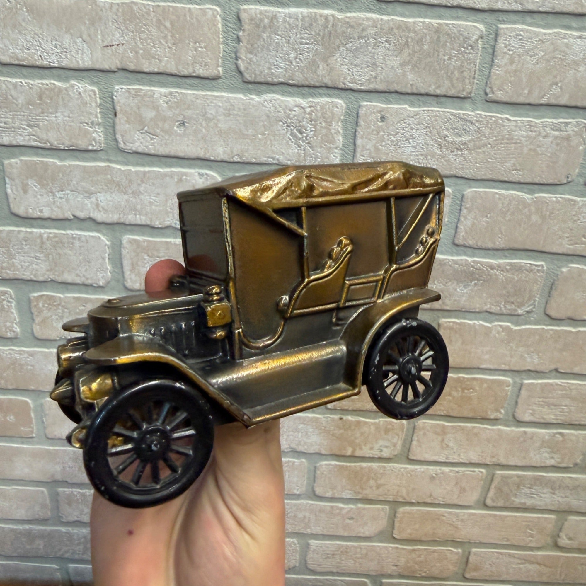 Vintage 1910 Stanley Model Brass Bank Replica By Banthrico Inc Chicago USA