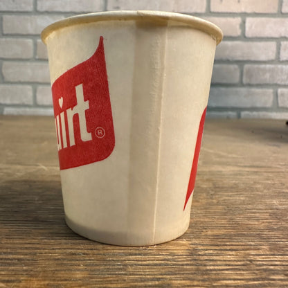 Vintage Squirt Red White Sample Soda Paper Wax Promotional Cup