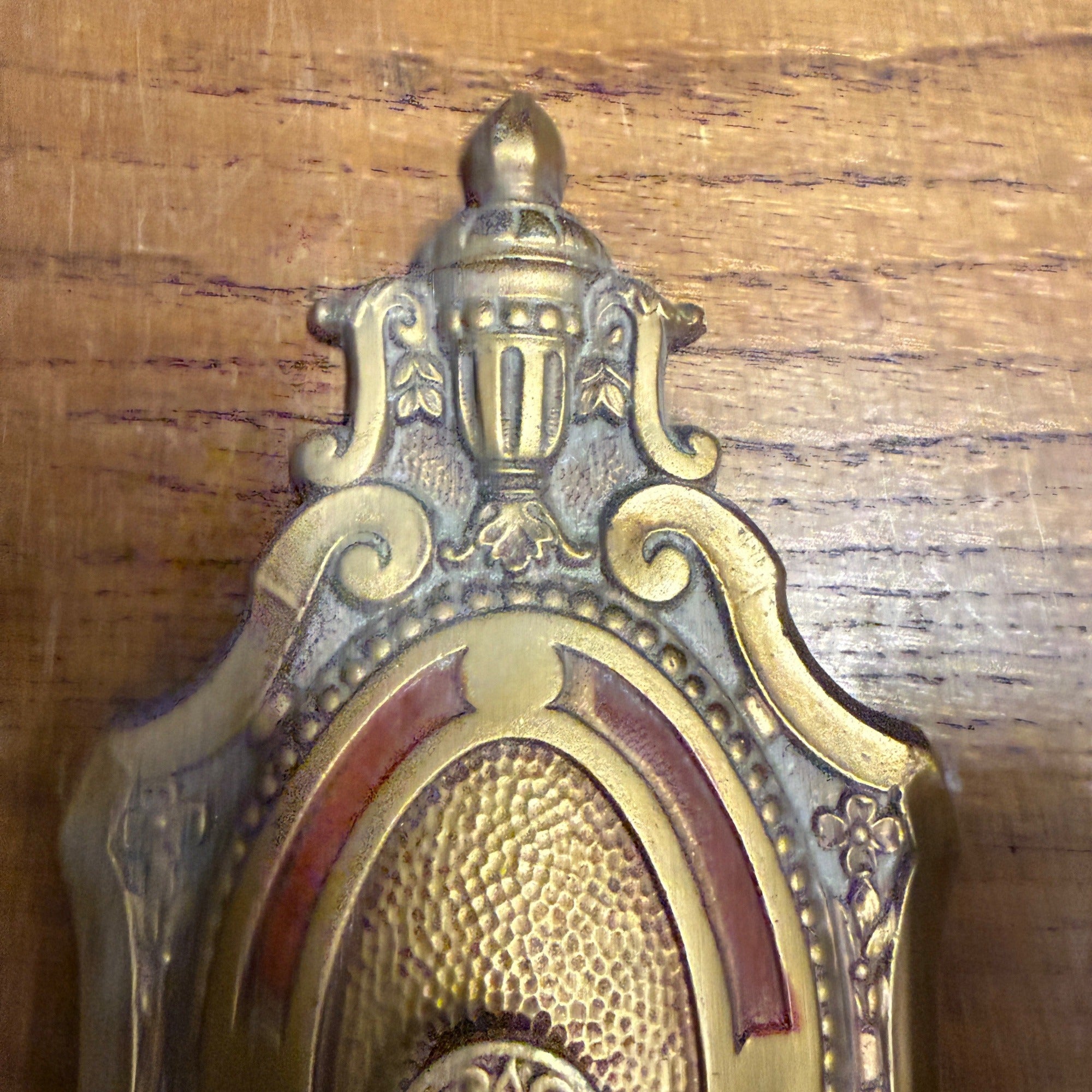 Antique Art Nouveau Victorian Wall Sconce Pair Double Light Fixtures Cast Iron