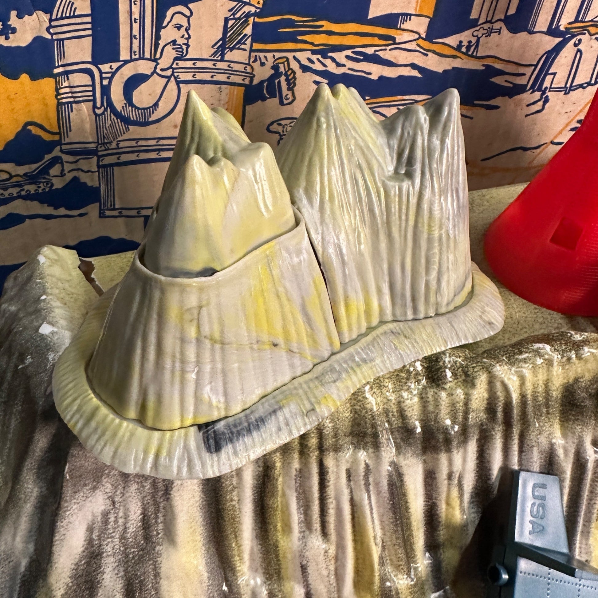 RARE 1960s Marx Moon Base Playset w/ Original Box Sci-Fi Space Toy